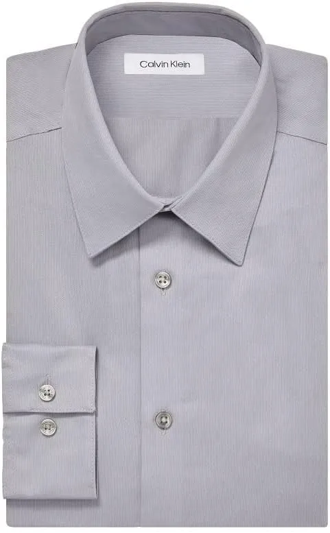 Calvin Klein Dress Shirts Slim Fit Non Iron Solid