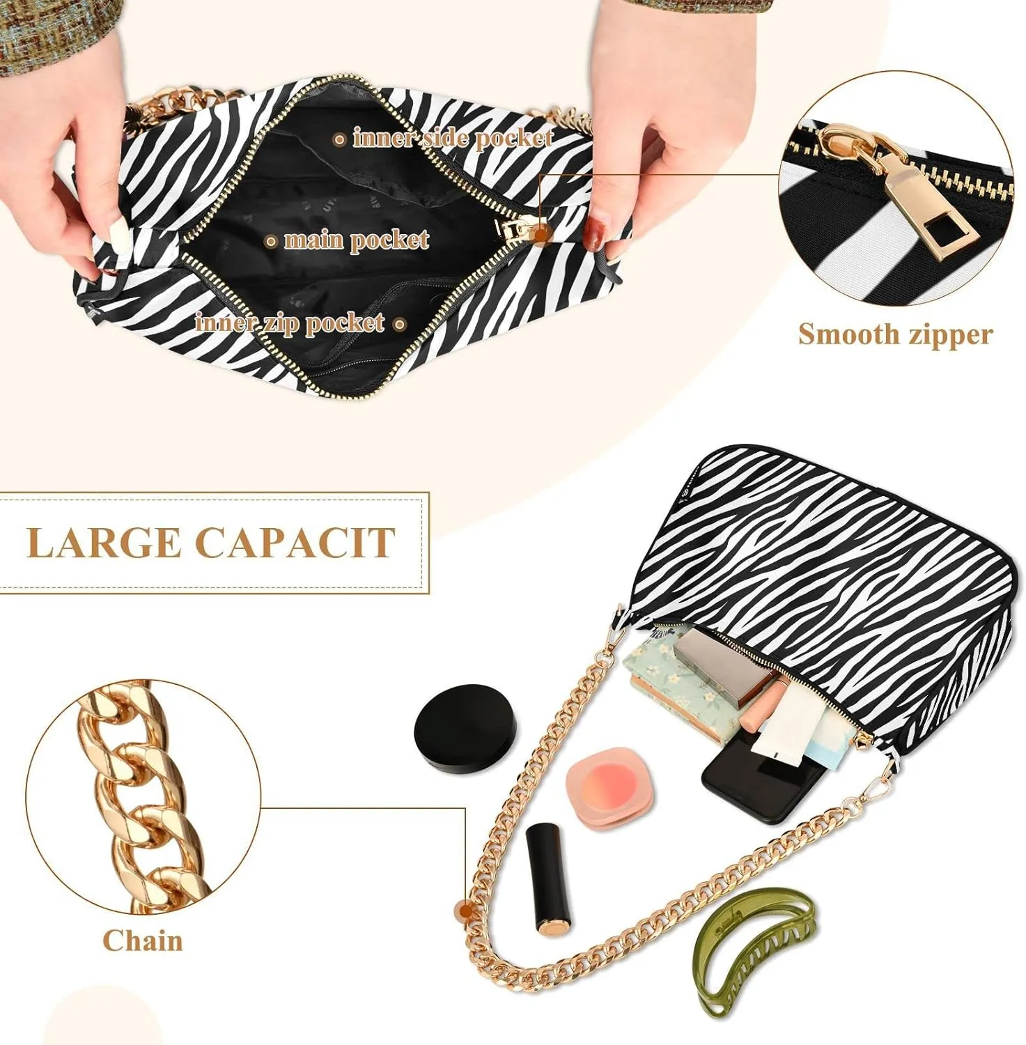 Chain Shoulder Bag Tote Handbag Purse for Women