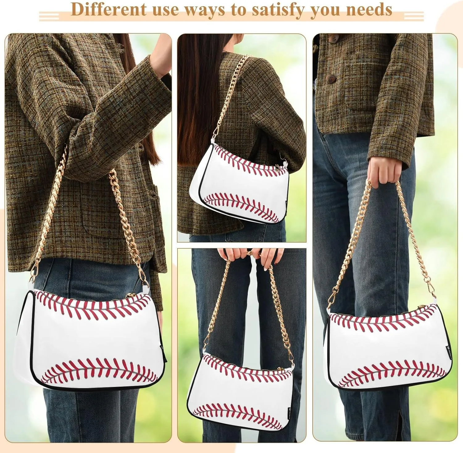 Chain Shoulder Bag Tote Handbag Purse for Women