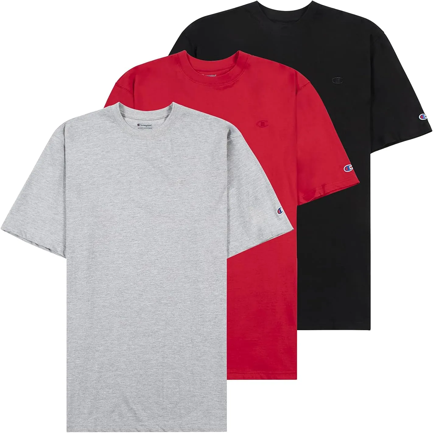 Champion Big and Tall Shirts for Men  3 Pk 100% Cotton Men Big and Tall T-Shirt