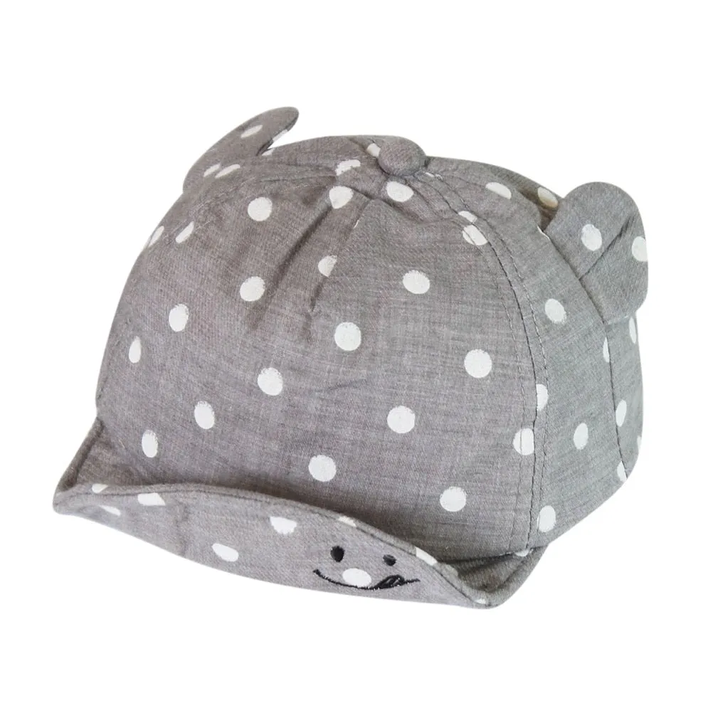 Children Sun Hats Toddler Cap Cute Dot Baby Caps Girl Boys Sun Hat With Ear For Spring Newborn Photography Props Baseball Cap