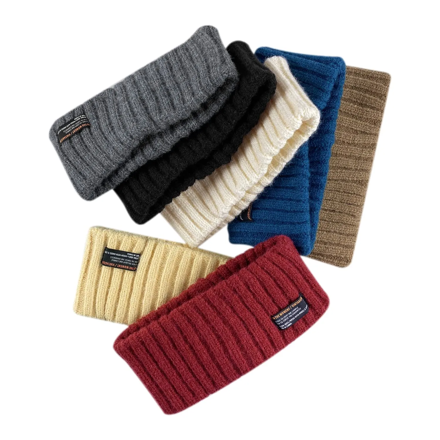 Clakllie Headbands for Women Non Slip Soft Hair Band Elastic Knit Headwrap Ear Warmers Fashion Ponytail Head Bands