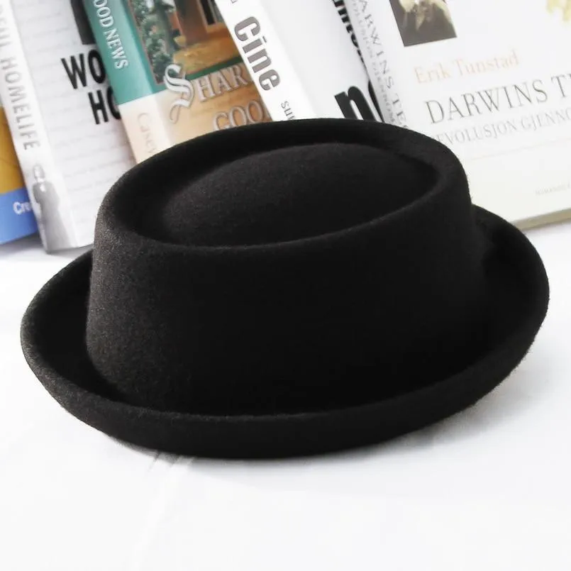Classic Soft Wool Felt Pork Pie Hat