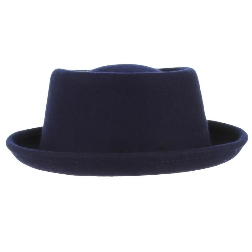Classic Soft Wool Felt Pork Pie Hat