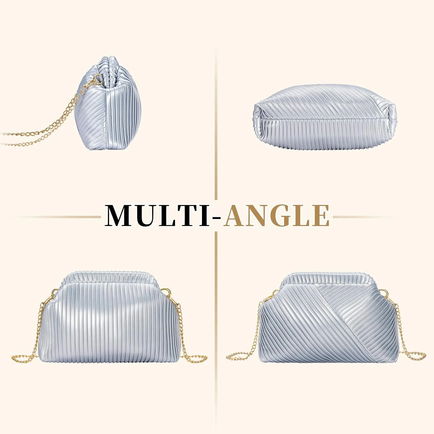 Clutch Handbag for Women Chain Shoulder Crossboby Bag Cloud Purse Designer Evening Bag