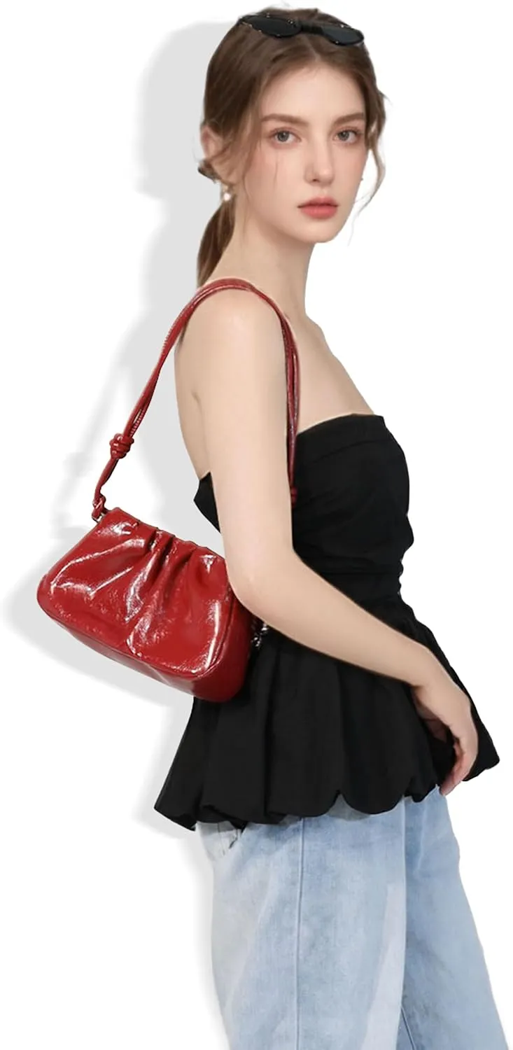 Clutch Purse for Women - Evening Small Shoulder Bag Anti Theft Removable Chain Adjustable Strap PU Handbag