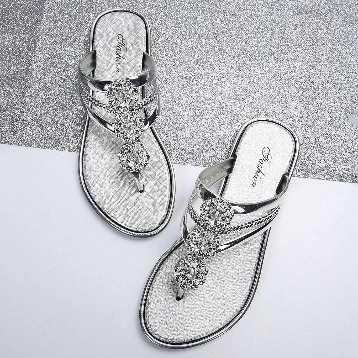 Comfortable Slip on Slide Sandals for Women Fashion Casual Strappy Cool Shoes Casual Non Slip Flat Sandals