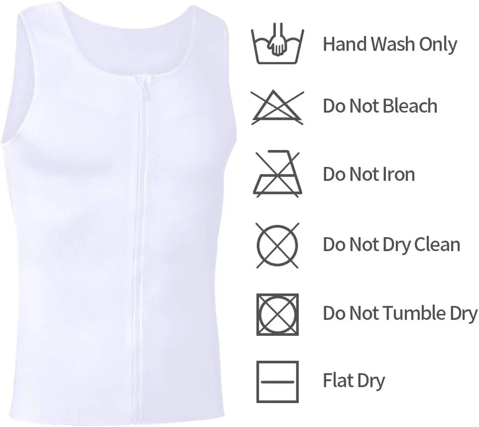 Compression Shirts for Men Body Shaper Slimming Shirts Shapewear with Zipper