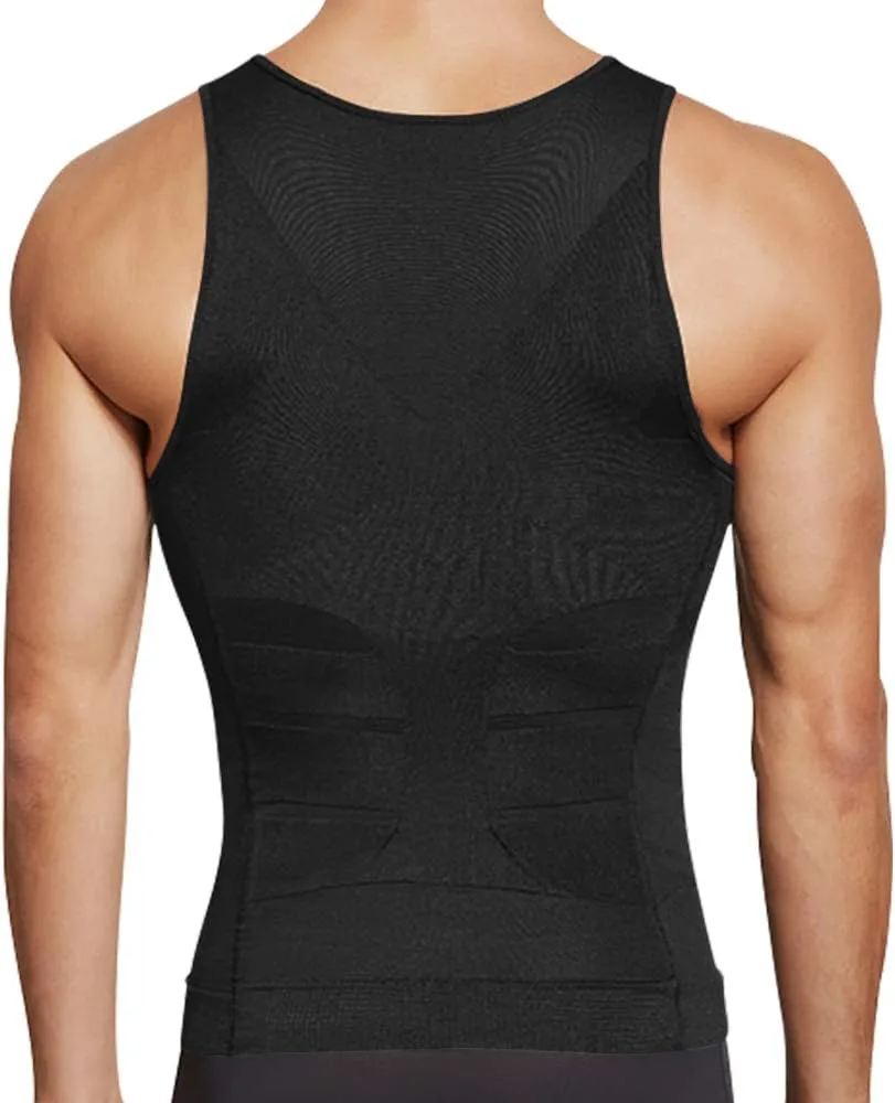 Compression Shirts for Men Body Shaper Slimming Shirts Shapewear with Zipper