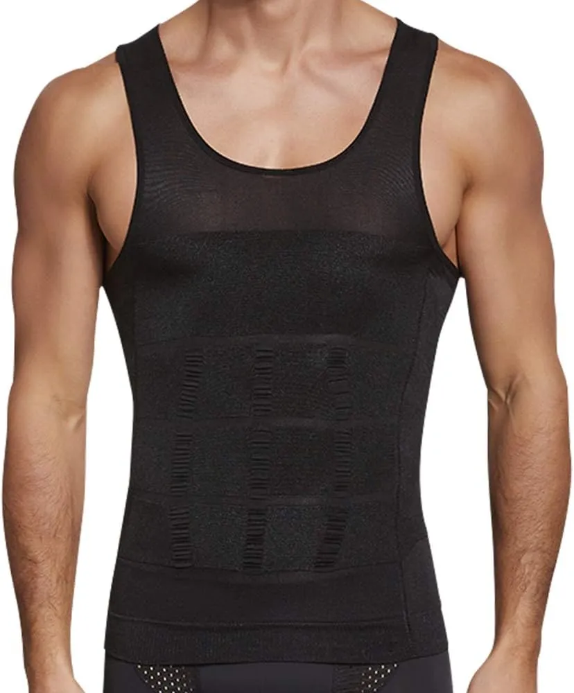 Compression Shirts for Men Body Shaper Slimming Shirts Shapewear with Zipper
