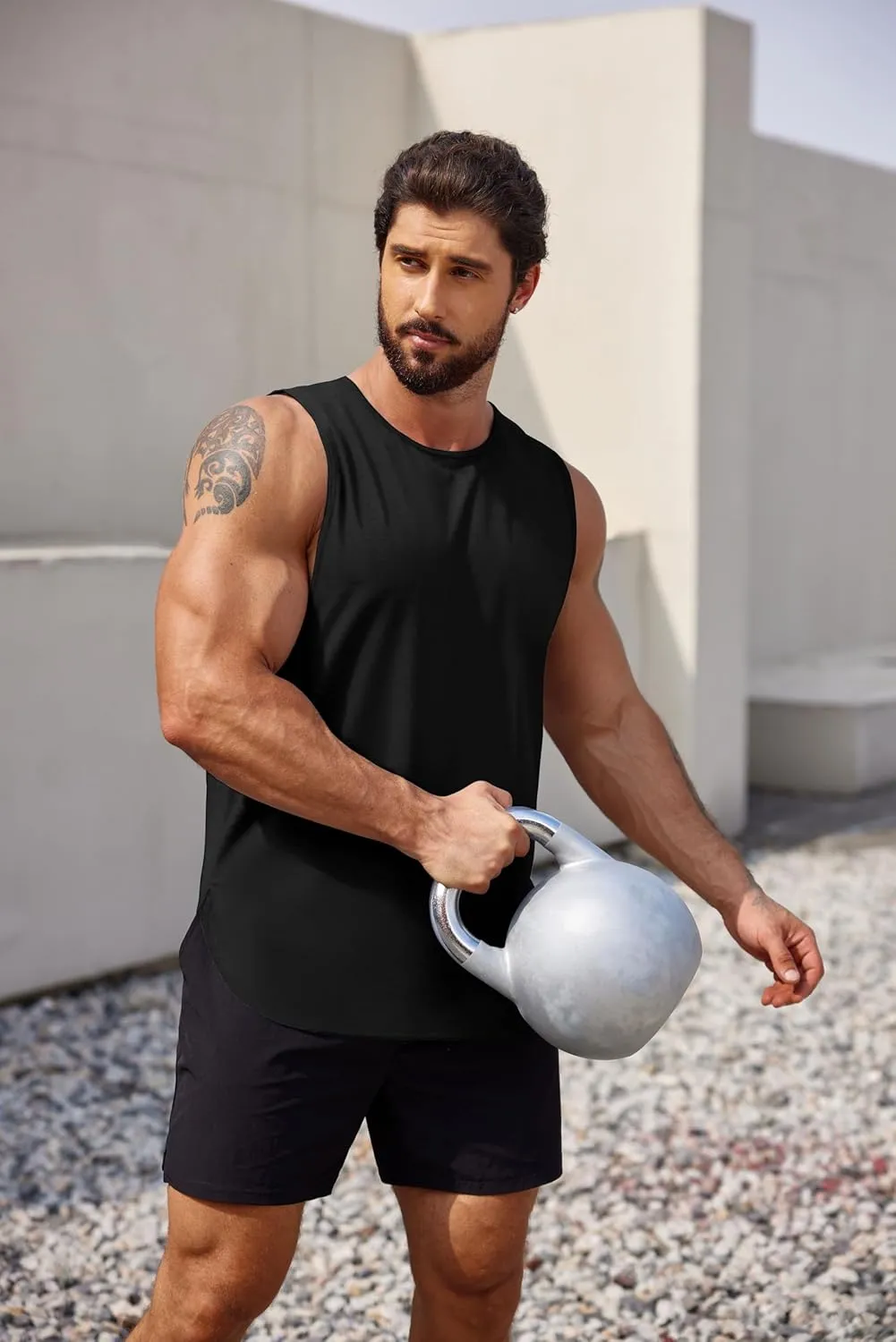 COOFANDY Men's 3 Pack Workout Tank Tops Sleeveless Gym Shirts Bodybuilding Fitness Muscle Tee Shirts