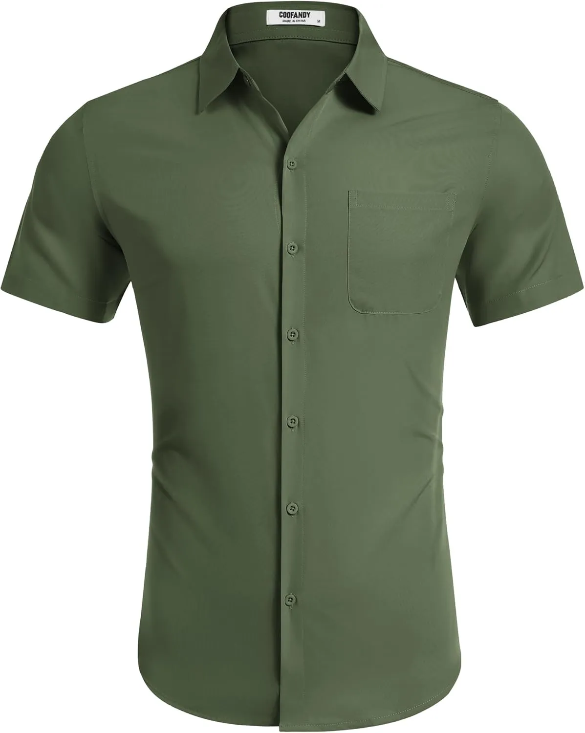 COOFANDY Mens Short Sleeve Dress Shirts Button Down Shirts Regular Fit Business Casual Shirt with Pocket