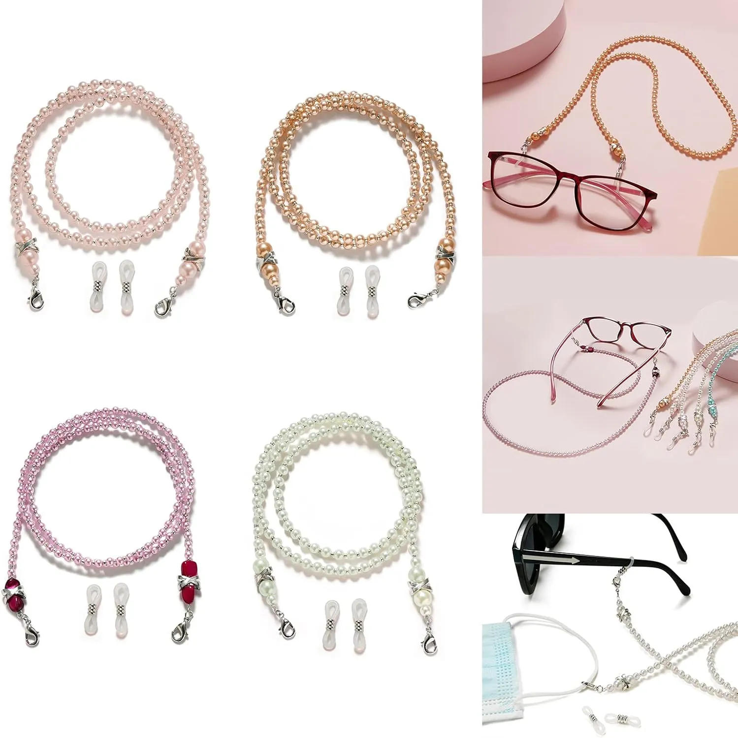 Cord for Women Beaded Glasses Chain Eyeglasses Cord Strap Eyeglass Chain Holder Eyeglasses Cord Holder