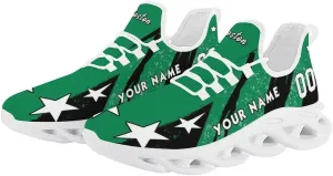 Custom Men's Sneakers Basketball Name & Number Breathable Fan Gift for Men Women Athletic Gym Slip-on Shoes Personalized White Black