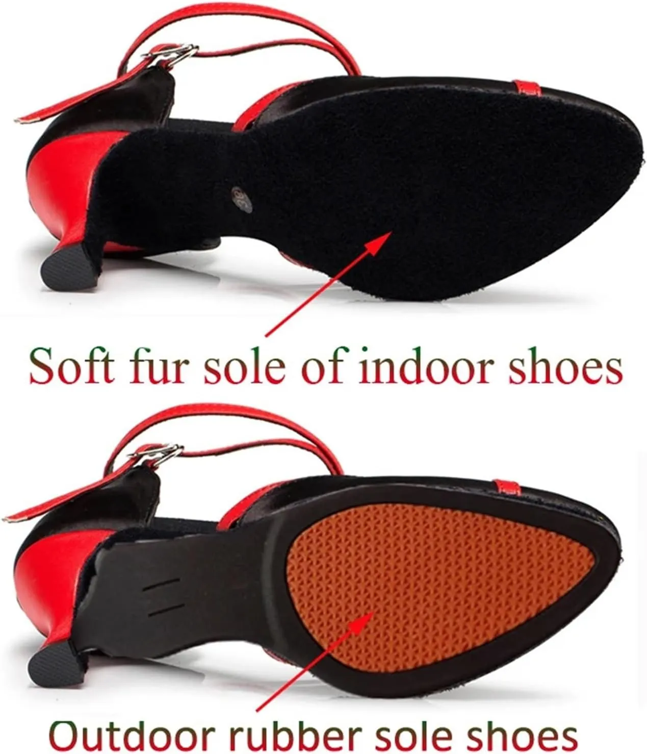 Dancing Shoes for Woman Women Latin Shoes Tango Salsa Ballroom Party Shoes High Heel Dance Shoes Outdoor Sneakers(Outdoor Black 4.5cm,33)
