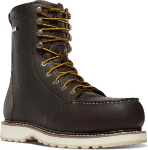 Danner Cedar River 8 Waterproof Aluminum Toe Work Boots for Men - Premium Leather with Breathable Danner Dry & Slip-Resistant Outsole, EH Rated