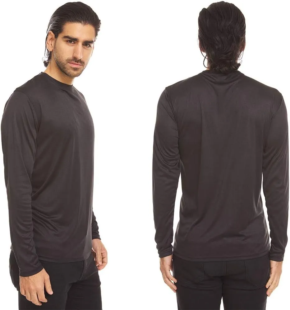 DARESAY 4-Pack: Mens Long Sleeve Tee Shirts, Long Sleeve Shirts for Men Pack of 4, Dri Fit Shirts for Men