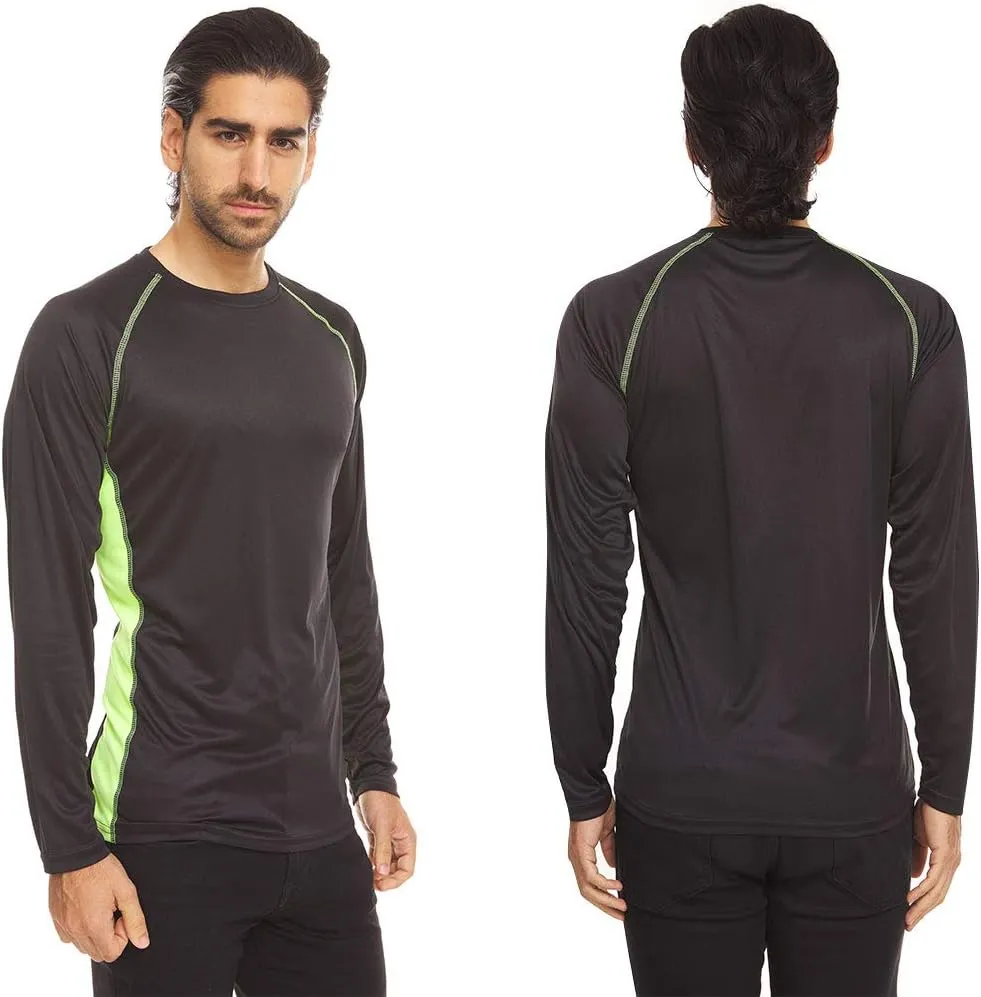 DARESAY 4-Pack: Mens Long Sleeve Tee Shirts, Long Sleeve Shirts for Men Pack of 4, Dri Fit Shirts for Men