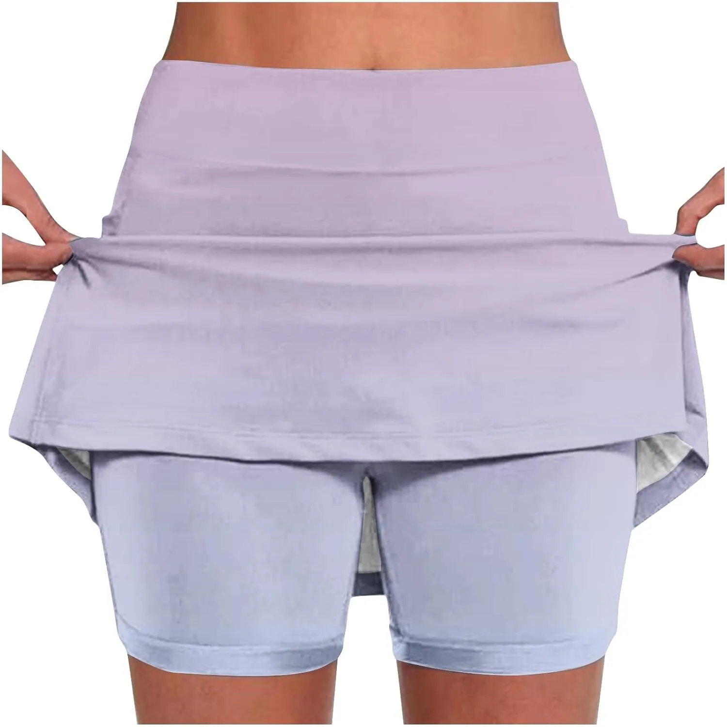 DDAPJ pyju Women's Gradient Athletic Skorts 2025 Trendy Summer High Waist Shorts Plus Size Tennis Skirts with Shorts