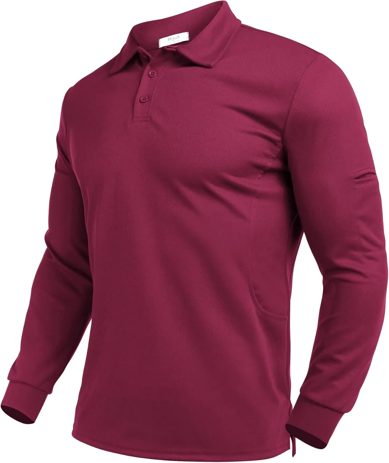 Deyeek Men's Polo Shirts Long Sleeve Golf Polo Shirts for Men Quick Dry UPF 50  Sun Protection Polos Casual Collared Shirts