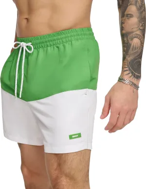DKNY Men's Lightweight Quick Dry Volley UPF 40  Protection Swim Trunk