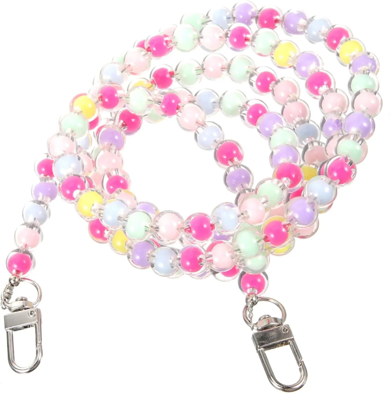 DOITOOL Beaded Phone Lanyard Strap Fashionable Wrist Keychain Holder for Easy Durable and Convenient Cellphone Charm Great present for Friends and Family