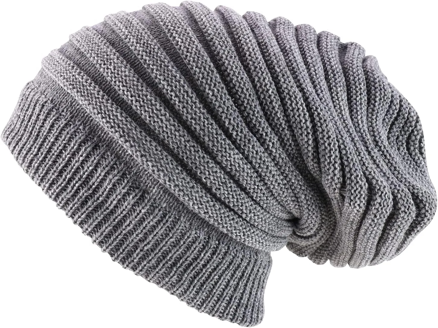 Dreadlock Deep Crown Ribbed Long Knit Rasta Beanie