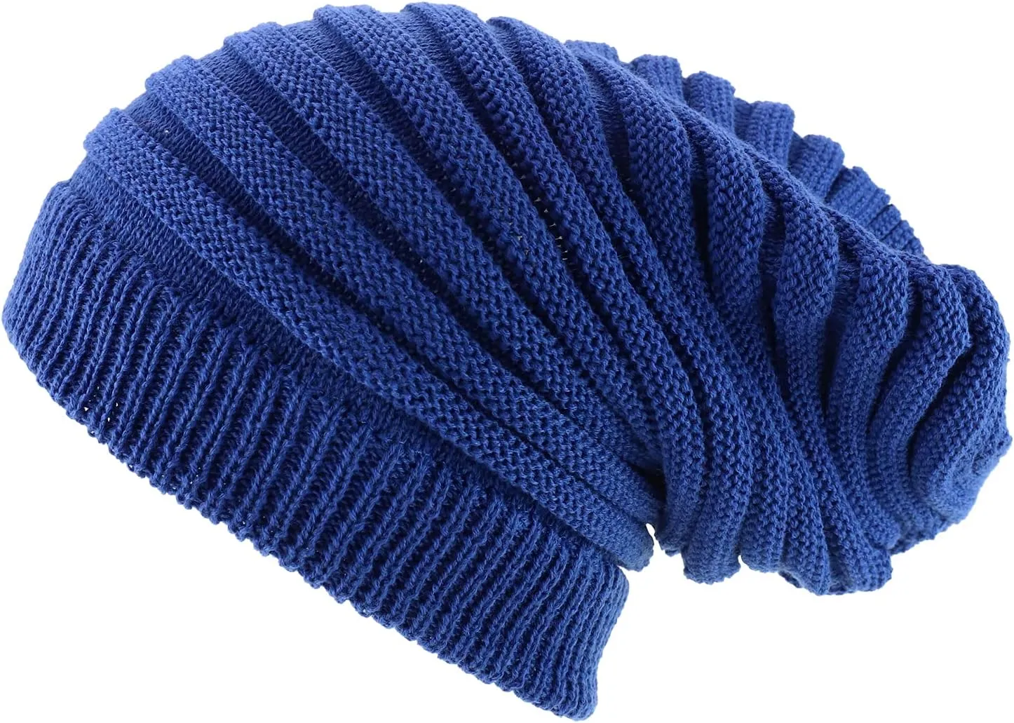 Dreadlock Deep Crown Ribbed Long Knit Rasta Beanie