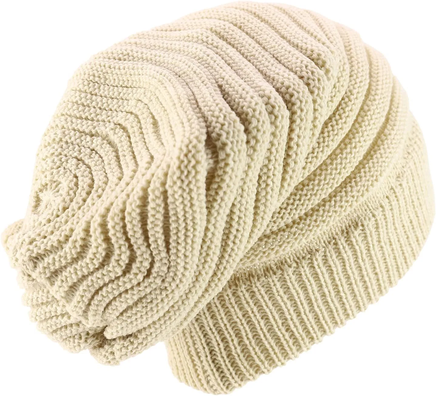 Dreadlock Deep Crown Ribbed Long Knit Rasta Beanie