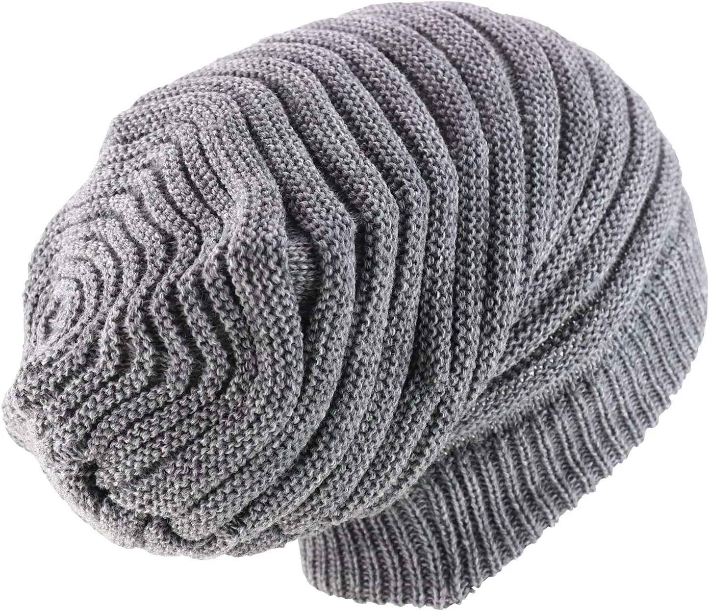 Dreadlock Deep Crown Ribbed Long Knit Rasta Beanie