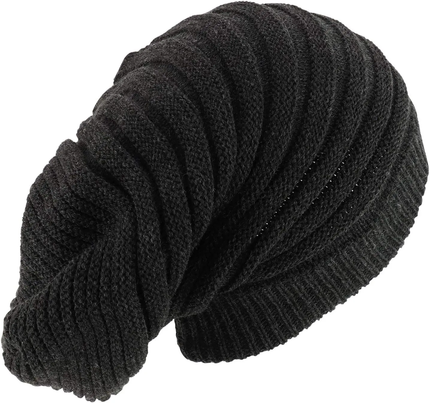 Dreadlock Deep Crown Ribbed Long Knit Rasta Beanie