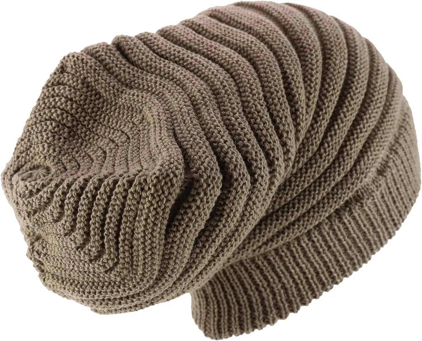 Dreadlock Deep Crown Ribbed Long Knit Rasta Beanie
