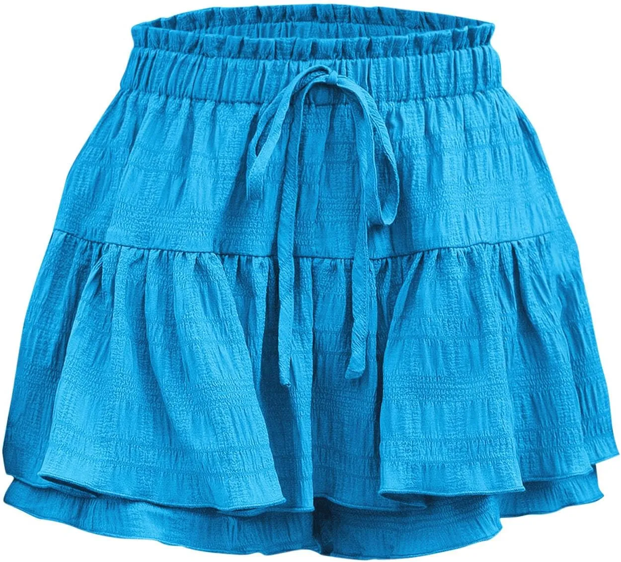Dressy Casual Skorts for Women Summer Elastic High Waisted Athletic Shorts 2025 Fashion Ruffle Flowy Workout Skirts
