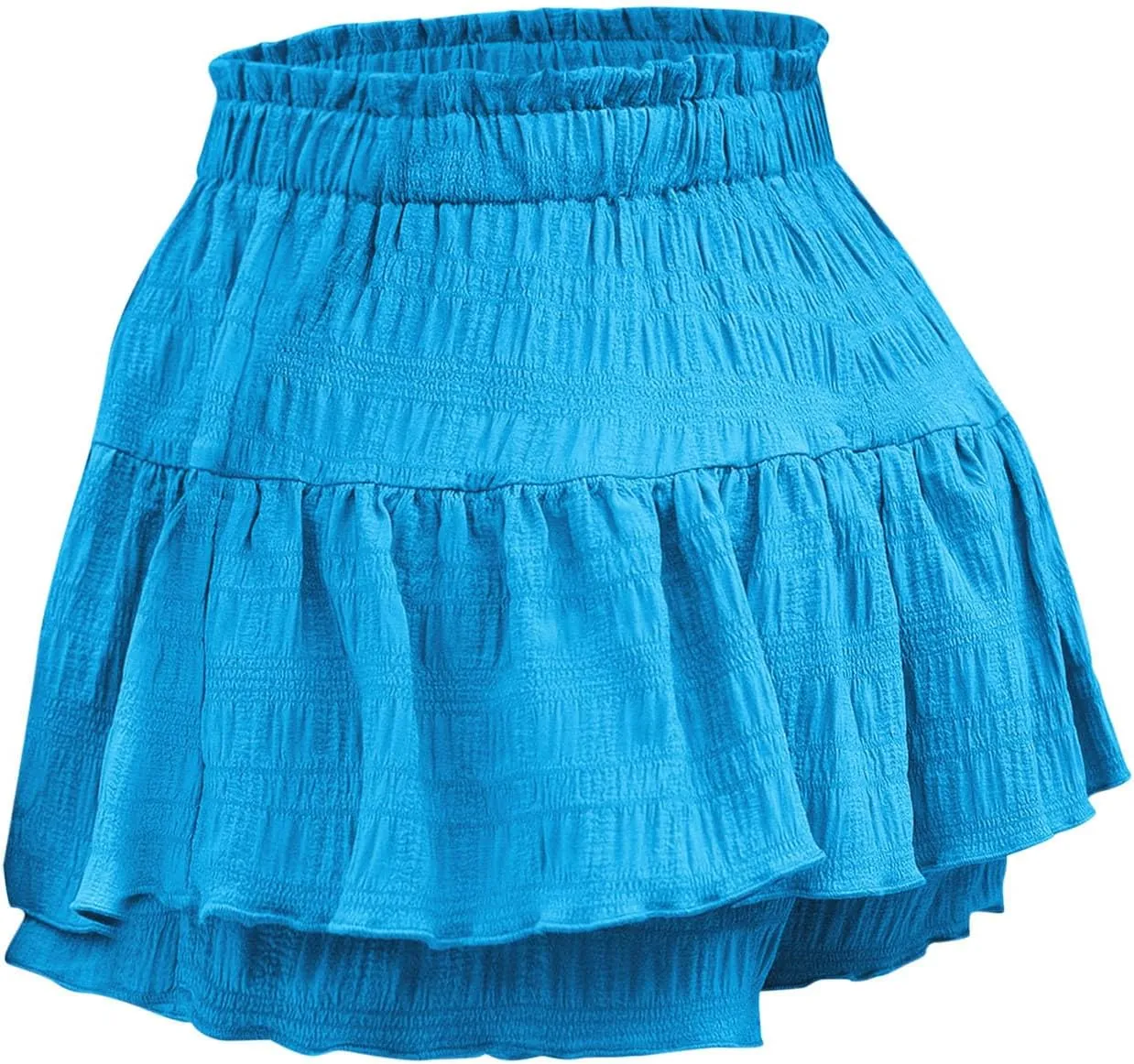 Dressy Casual Skorts for Women Summer Elastic High Waisted Athletic Shorts 2025 Fashion Ruffle Flowy Workout Skirts