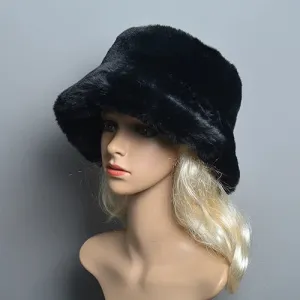 Faux Rabbit Fur Hat Super Soft Women Winter Hat Cotton Lining Warm Hat