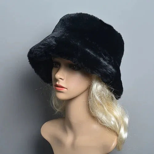 Faux Rabbit Fur Hat Super Soft Women Winter Hat Cotton Lining Warm Hat