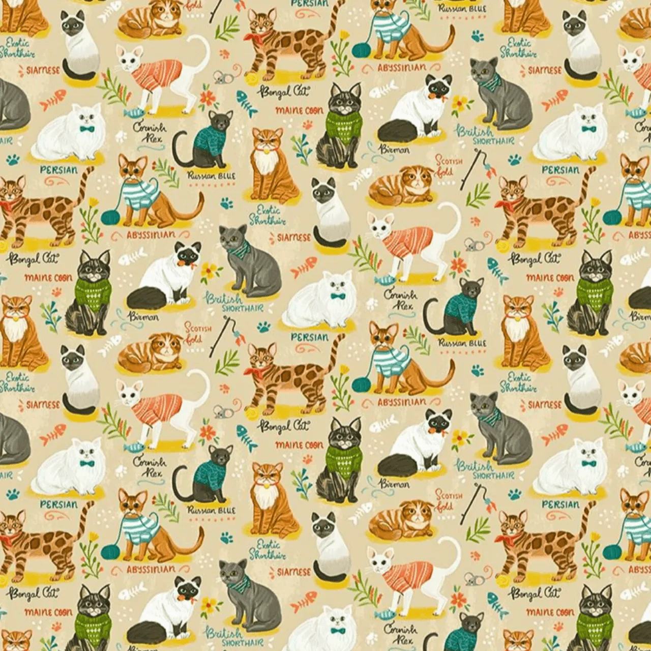 Feline Frenzy - Pixie Surgical Scrub Hats