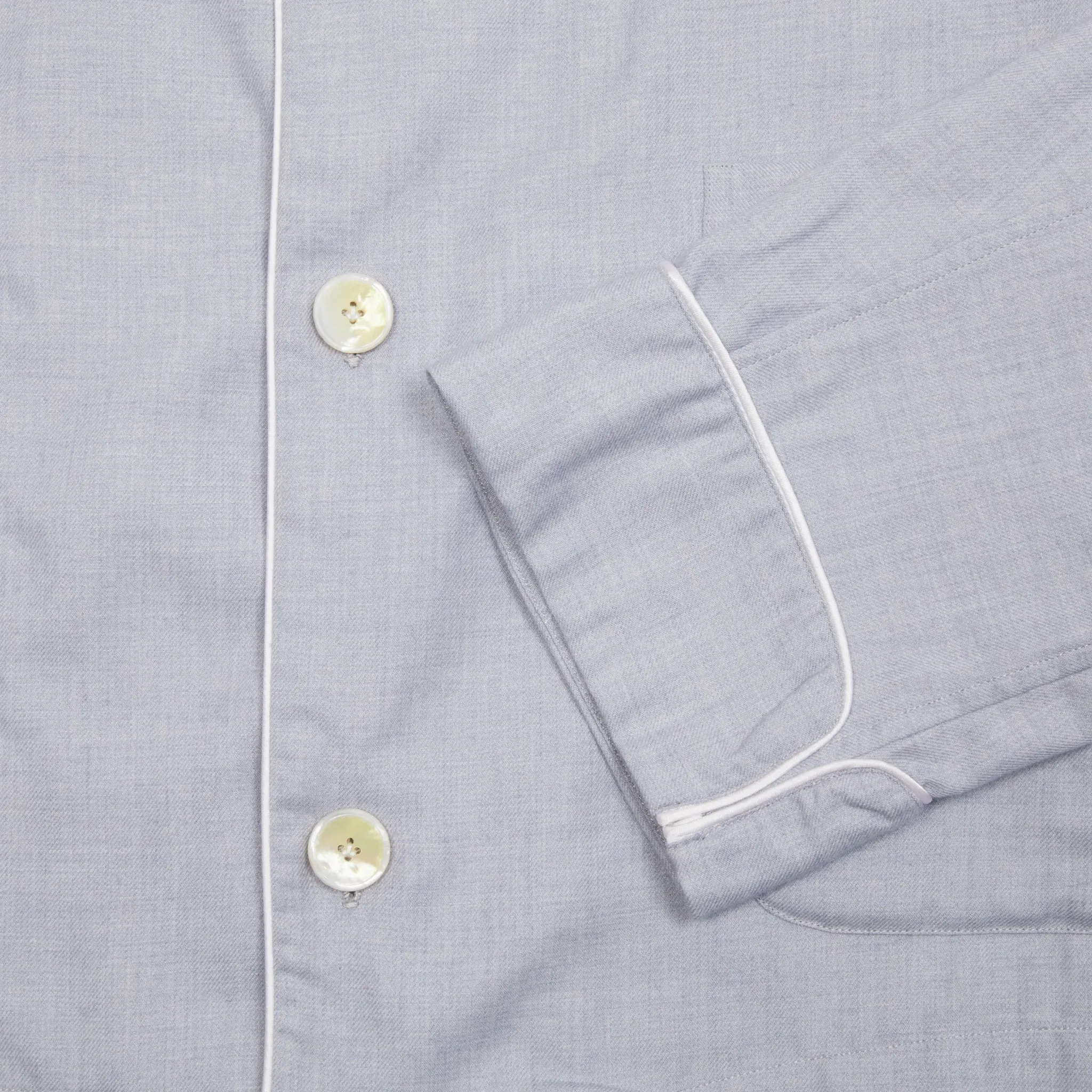 Finamore Cotton Cashmere Pyjamas in Light Blue