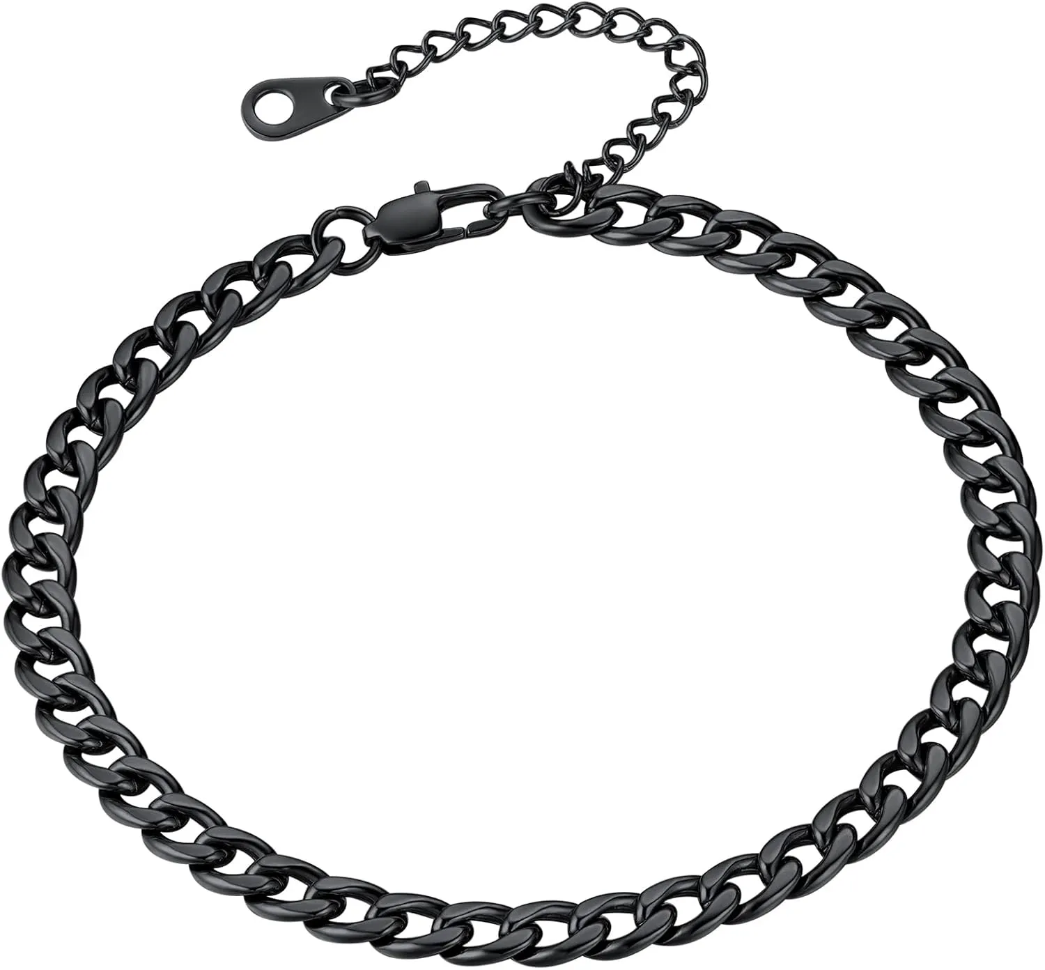FindChic Stainless Steel Ankle Chain Bracelets for Women Cuban Curb/Figaro/Box Links Beach Foot Jewelry 8.5''-10.5'' Adjustable Anklet, with Jewelry Box