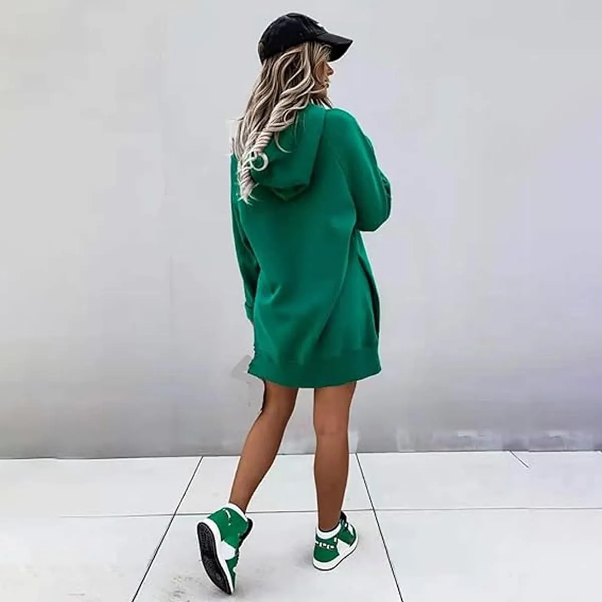 First Ones Hoodie Dress for Women, Casual Oversized Hoodie Dress for Women Pullover, Long Sleeve Split Hem with Pockets