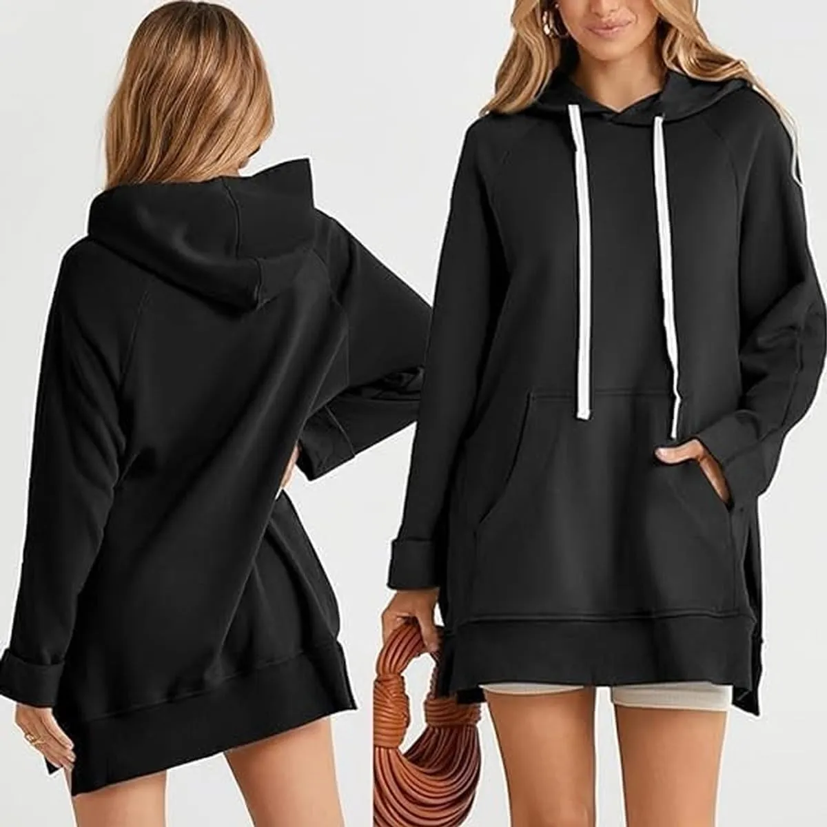 First Ones Hoodie Dress for Women, Casual Oversized Hoodie Dress for Women Pullover, Long Sleeve Split Hem with Pockets