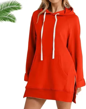 First Ones Hoodie for Women - First Ones Oversized Hoodie Dress Women, Pullover Long Sweatshirt with Pocket