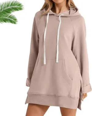 First Ones Hoodie for Women - First Ones Oversized Hoodie Dress Women, Pullover Long Sweatshirt with Pocket