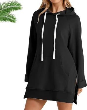First Ones Hoodie for Women - First Ones Oversized Hoodie Dress Women, Pullover Long Sweatshirt with Pocket