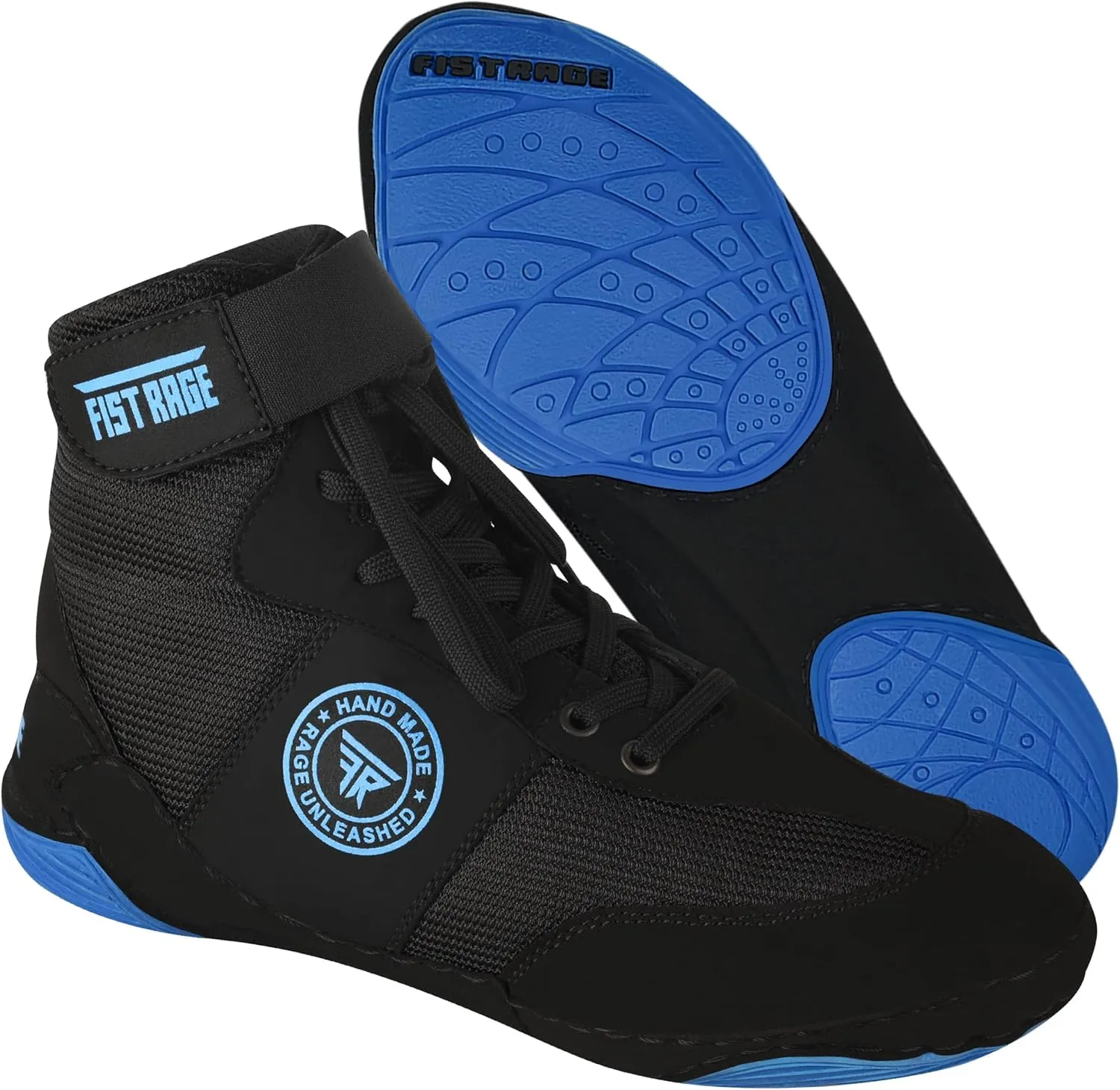 FISTRAGE Wrestling Shoes Fighting Sports Master Training Mesh and Rubber Sole Unisex Pro Men's and Youth Genuine Boot Light Weight | Combat Footwear for Adults