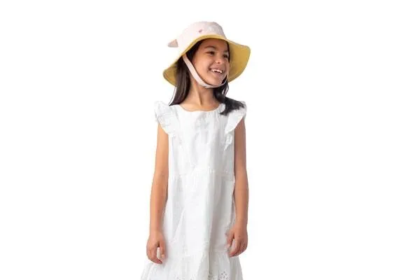 Flapjack Kids UPF50  Patterned Reversible Sun Hat - Leopard / Zebra