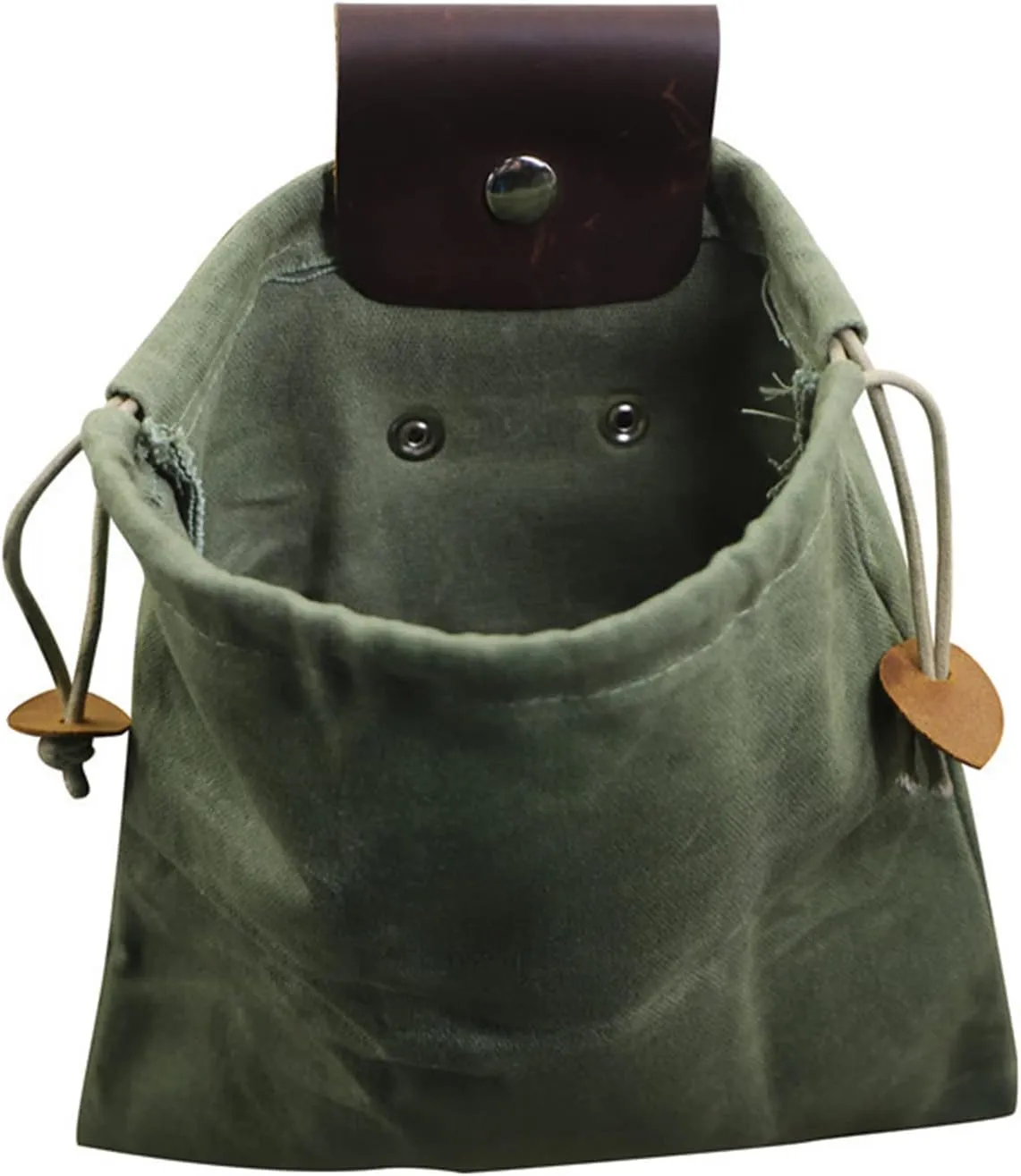 Foraging Bag Waxed Canvas Collapsible, Waxed Canvas Mushroom Foraging Pouch