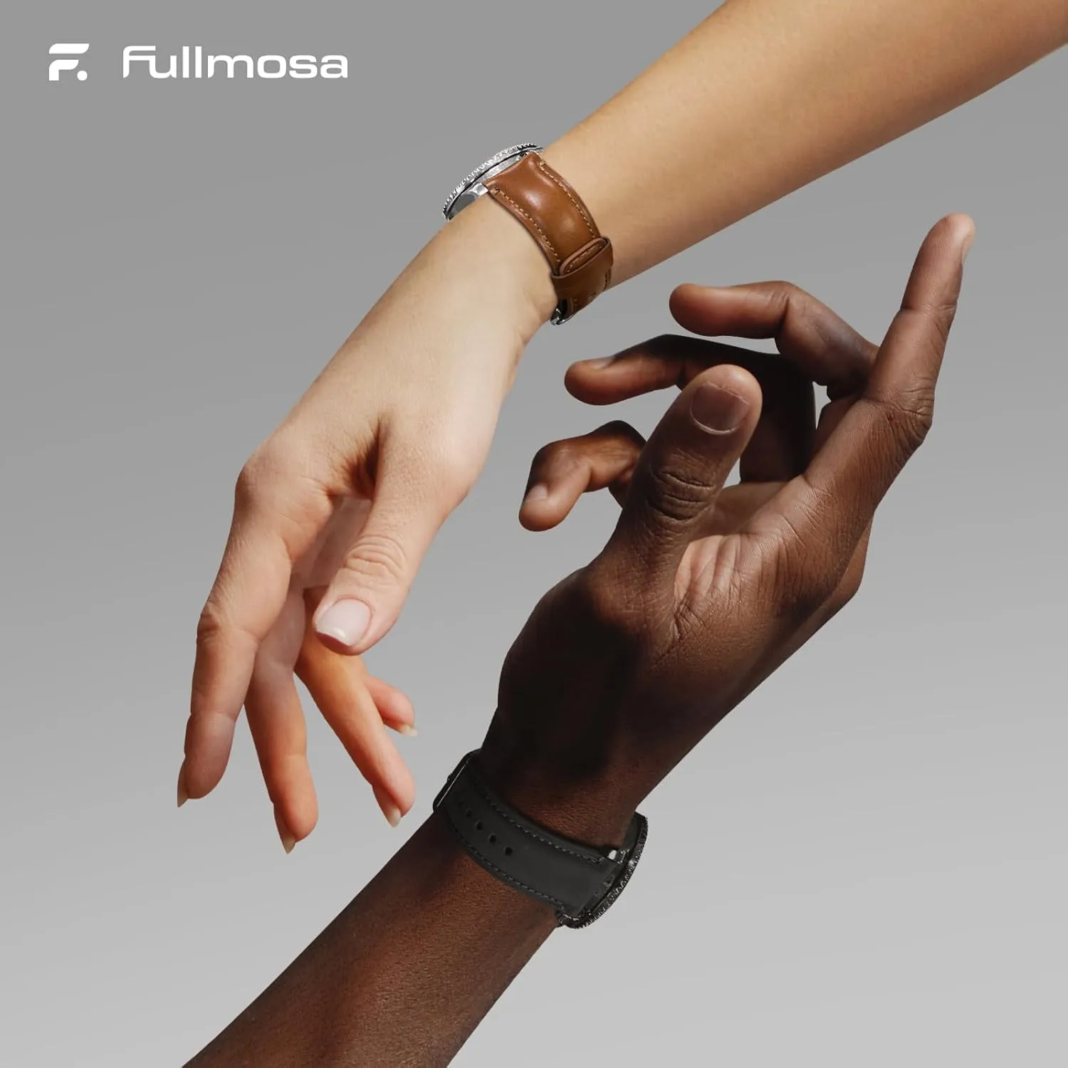 Fullmosa 20mm 22mm Leather Watch Bands Quick Release Watch Strap for Men Women, 2 Pack Soft Replacement Strap Wristband with Stainless Steel Buckle