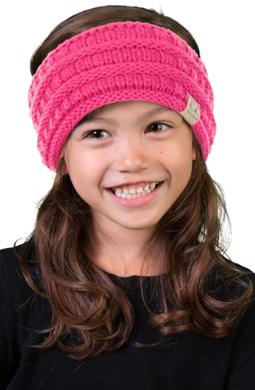 Funky Junque Kids Headwrap Baby Toddler Knit Fuzzy Lined Head Wrap Headband Ear Warmer