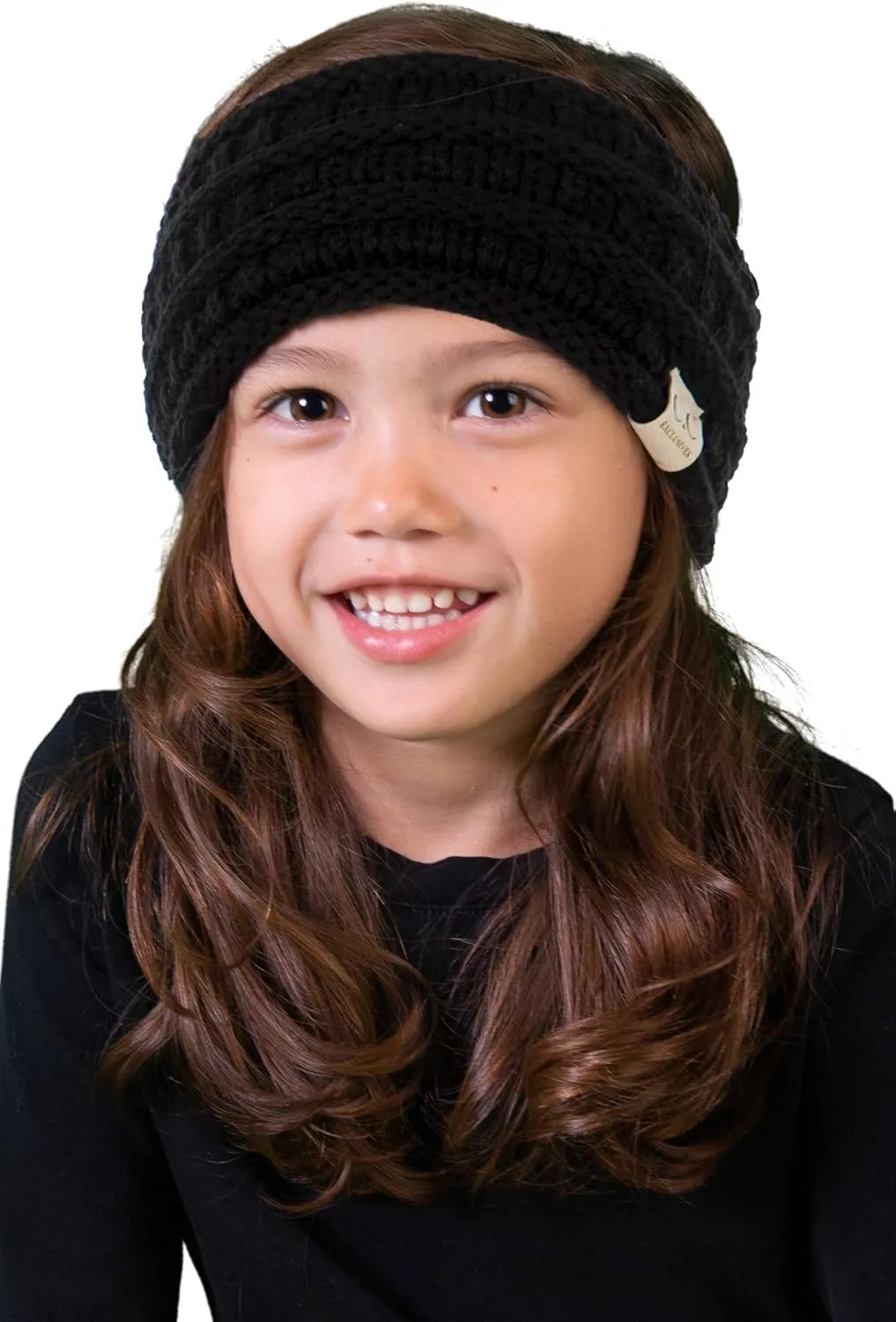 Funky Junque Kids Headwrap Baby Toddler Knit Fuzzy Lined Head Wrap Headband Ear Warmer